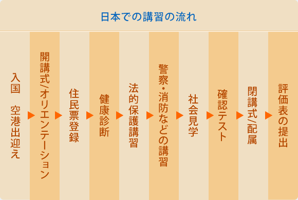 日本での講習の流れ